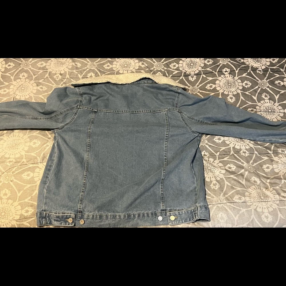 Regular Fit Borg Collar Denim Jacket